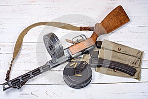 PPSH41 of the Soviet soldier during World War II