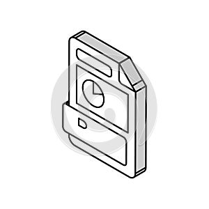 ppt file format document isometric icon vector illustration