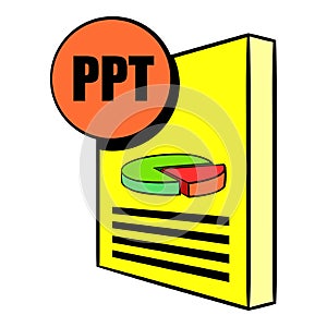 PPT file icon cartoon