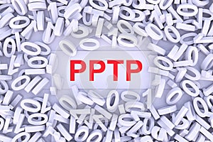 PPTP concept with scattered binary code 3D