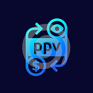 ppv icon, pay per view vector