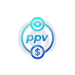 ppv icon, pay per view vector