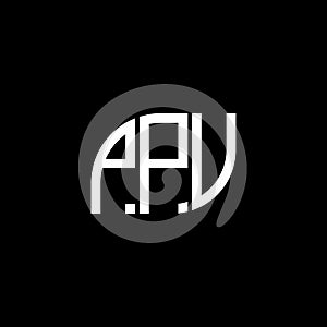 PPV letter logo design on black background.PPV creative initials letter logo concept.PPV vector letter design photo