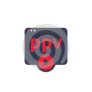 ppv, pay per view vector icon photo