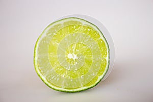 Lime on a white photo