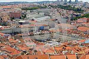 Praca da Figueira aerial view, Lisbon