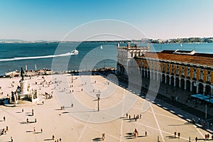 Praca do Comercio or Commerce Square In Lisbon