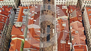 Praca do Comercio Commerce square and statue of King Jose I in Lisbon in a beautiful summer day