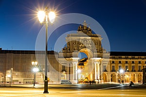 The Praca do Comercio (English: Commerce Square) is located in t