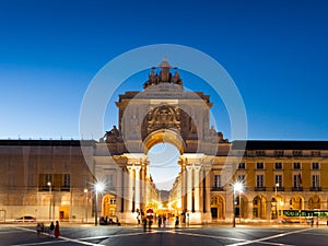 The Praca do Comercio (English: Commerce Square) is located in t