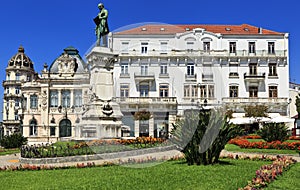 Praca do Comercio, popilar square in Coimbra,Portugal. photo