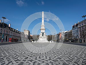 Praca dos Restauradores Square and Monument to the Restorers - Lisbon, Portugal photo