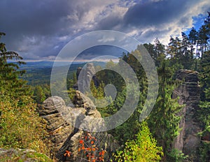 Prachov rocks /Prachovske skaly /, Bohemian paradise geopark, Czech Republic