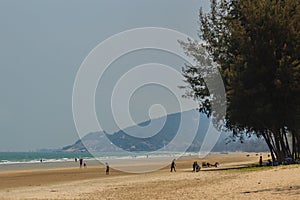 Prachuap Khiri Khan, Thailand - March 16, 2017: Peaceful Sea, sa