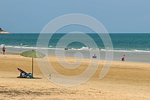 Prachuap Khiri Khan, Thailand - March 16, 2017: Peaceful Sea, sa