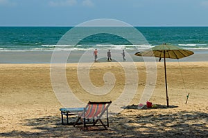 Prachuap Khiri Khan, Thailand - March 16, 2017: Peaceful Sea, sa