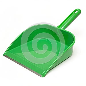 Green plastic dustpan