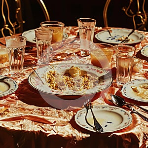 A practical portrayal of leftover food, emphasizing creativity in repurposing meals