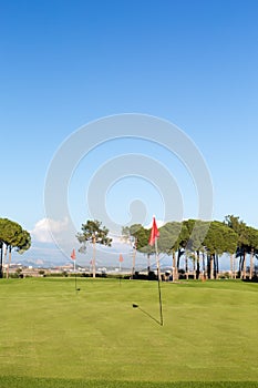 Practice field at a golf course