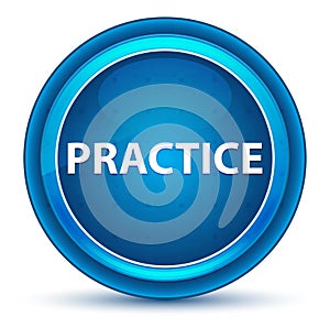 Practice Eyeball Blue Round Button