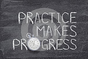 Practice makes progress watch photo