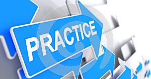 Practice - Message on Blue Pointer. 3D.