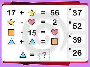 Practice Questions Worksheet for Education and IQ Test