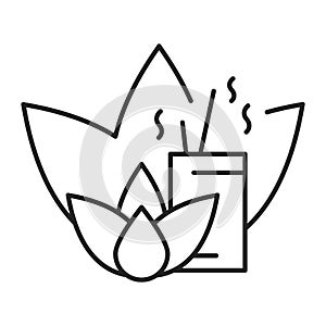 Practice relaxation skills black line icon. Effective way to combat stress. Methods that help a person to relax. Pictogram for web