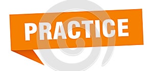 practice speech bubble.