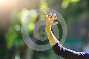 Practice of Tai Chi Chuan in outdoor