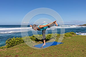 Practicing Yoga by the Maui Hawaii Coast