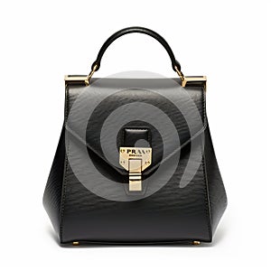 Prada & Giuseppe Botti Black Leather Bag - Distinctive Traditional-modern Fusion Design