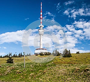 Praded hill in Jeseniky mountains in Czech republic