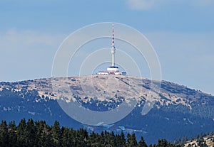 Praded hill from Pecny hill in Jeseniky mountains