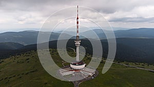 PradÄ›d lookout tower in the Beskydy Mountains.