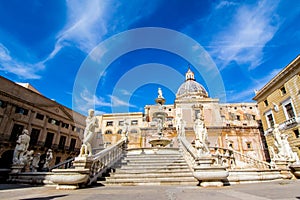 Praetoria Fountain in Palermo, Italy