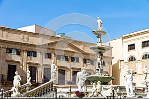 The Praetorian Fountain 1554 in Palermo, Italy