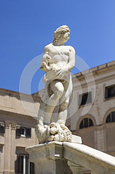 Praetorian Fountain on Piazza Pretoria in Palermo, Italy