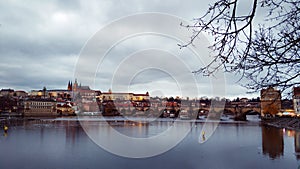 Pragha panoramic River brigde