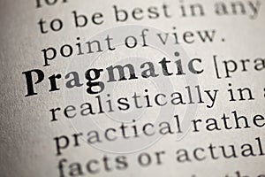 Definition of the word pragmatic
