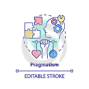 Pragmatism concept icon photo