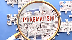 Pragmatism and related ideas on a puzzle pieces. A metaphor showing complexity of Pragmatism analyzed with a help of a m photo