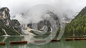 Pragser Wildsee Boats Dolomites