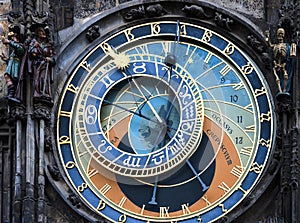 Prague astronomical clock at the Old Town City