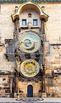 Prague astronomical clock in Old Town Square