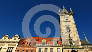 Prague Astronomical Clock tower in Old Town Square