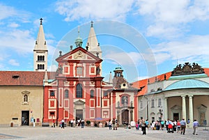 Prague. Basilica of St. George at Prague Castle