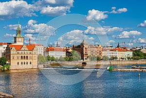 Prague beautiful riverfront