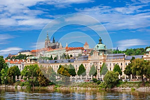 Prague beautiful riverfront