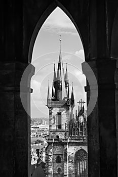 Prague - Black and white cityscape